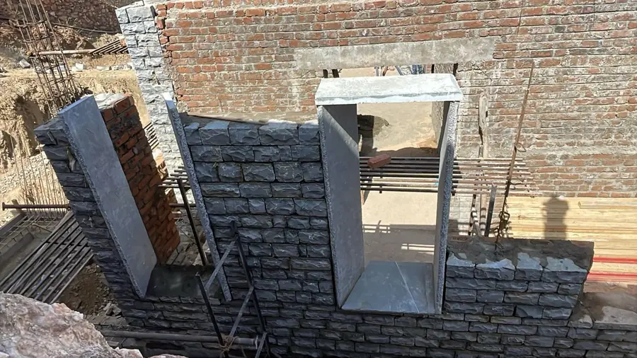 Madar Lake Resort – masonry window frame